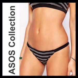 NWOT Asos Metallic Knit Bikini Bottoms